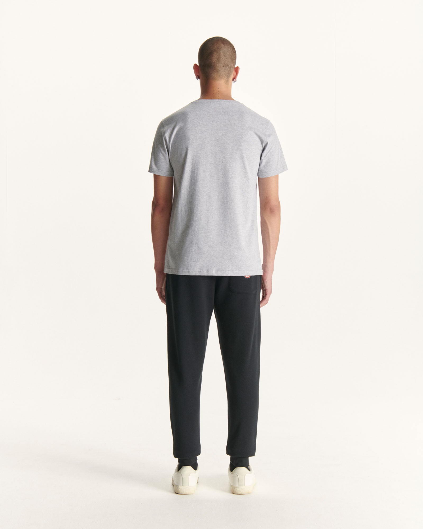 T-shirt homme en coton biologique Gris chiné Pietro