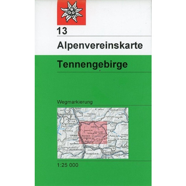 DAV Alpenvereinskarte 13 Tennengebirge 1 : 25 000 - Wanderkarte