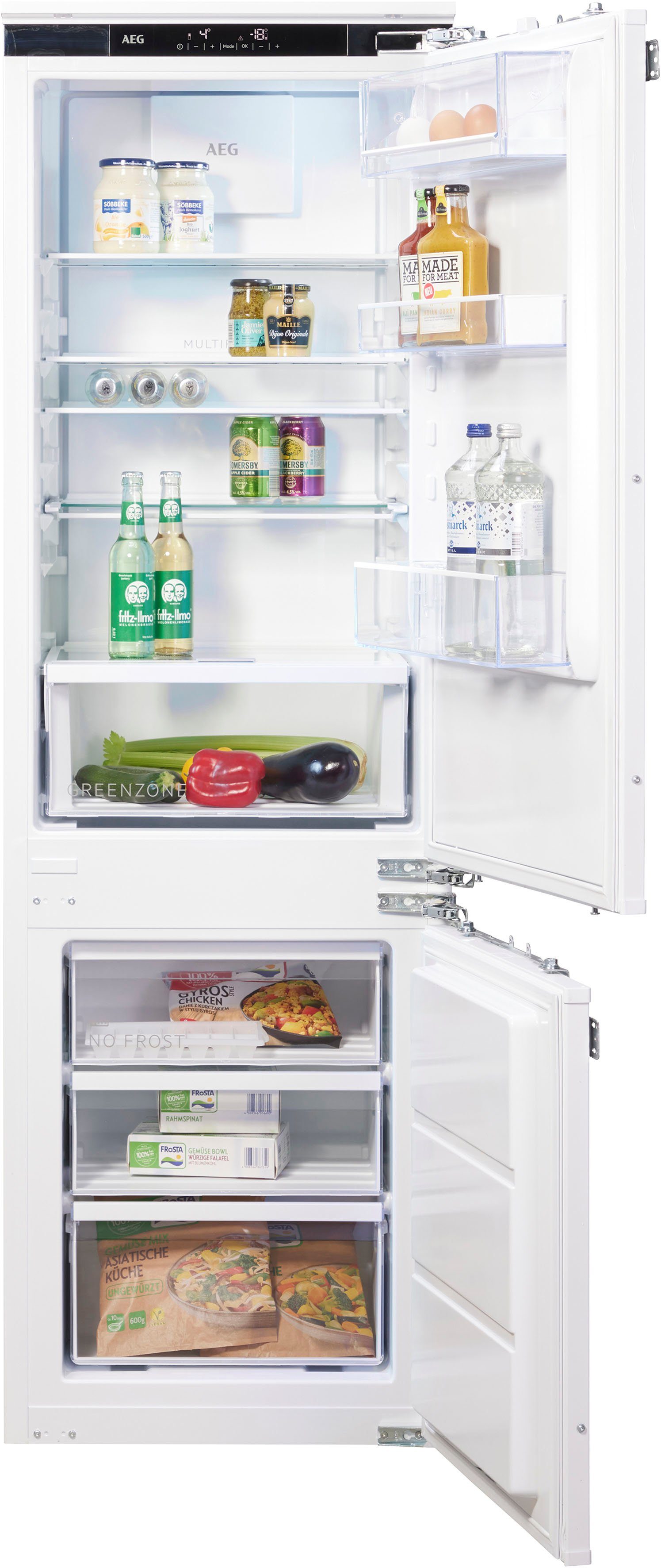 AEG Einbaukühlgefrierkombination 7000 SCE818E7MF 925553005, 176,9 cm hoch, 55,6 cm breit