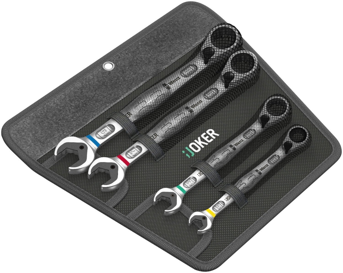 Wera 05020090001 Joker Switch Kombinasjonsskrallenøkkelsett Vendbar 4-delt