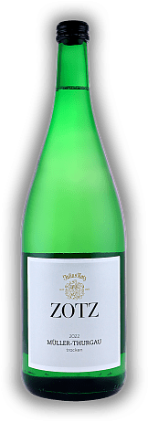 Julius Zotz, Müller Thurgau, Qualitätswein, trocken, 2022, Baden  Julius Zotz, Müller Thurgau, Qualitätswein, trocken, 2022, Baden   Jahrgang 2022 - 1	 Liter - Vol 12%