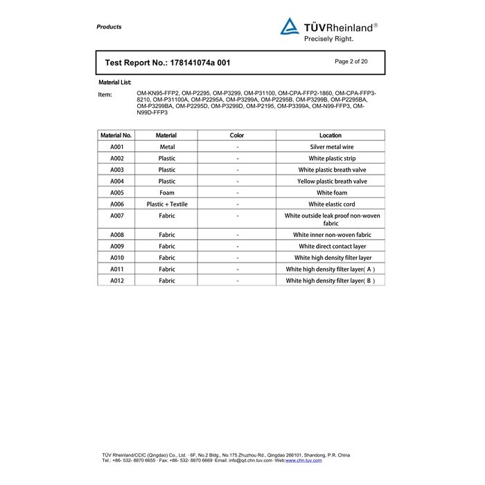 FFP2 Maske TÜV geprüft und CE zertifiziert