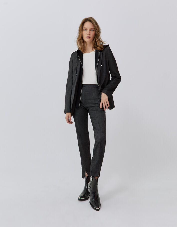 Tee-shirt blanc loose clouté femme