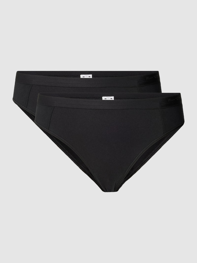 Slip mit Feinripp Modell 'Iconic' in schwarz