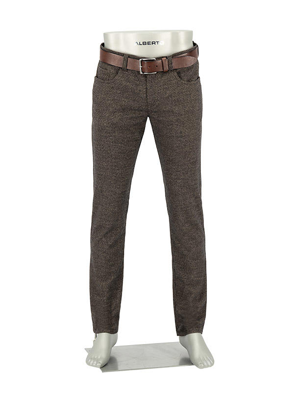 Alberto, Hose Pipe, Regular Fit, Wolle, nachtblau meliert
