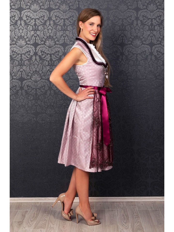 Edelnice Midi Dirndl Alice in lila, rosé günstig kaufen