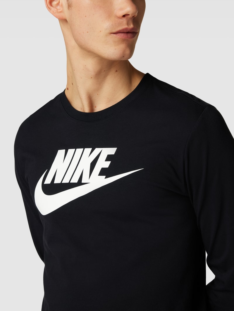 Longsleeve mit Logo-Print Modell 'ICON FUTURA' in schwarz