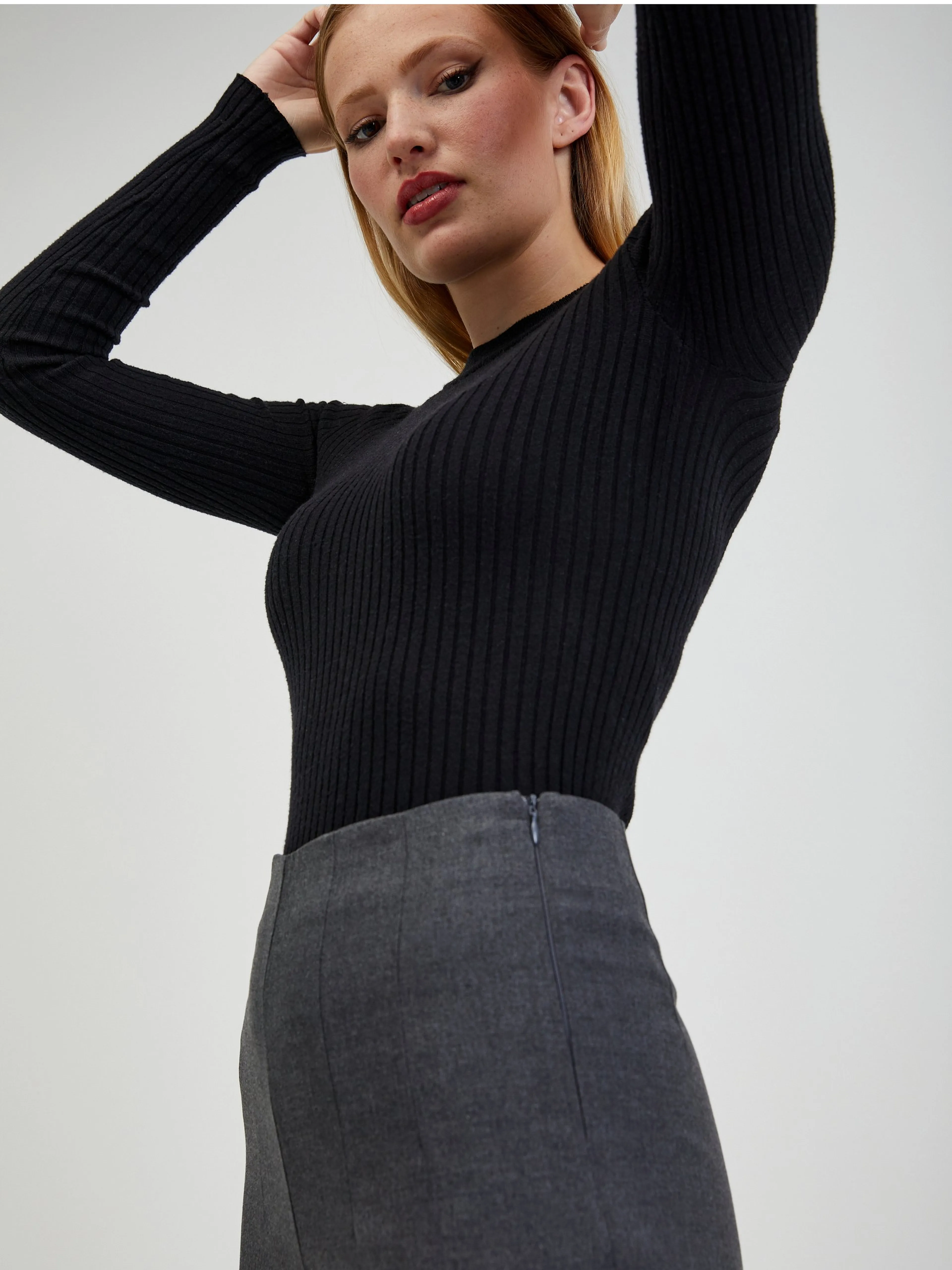 Graue Damen-Crop-Hose ORSAY