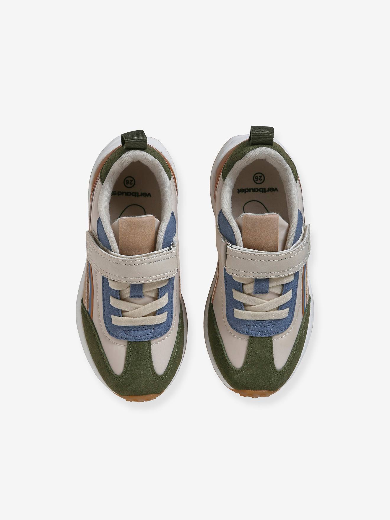Vertbaudet Kinder Sneakers mit Anziehtrick - set beige