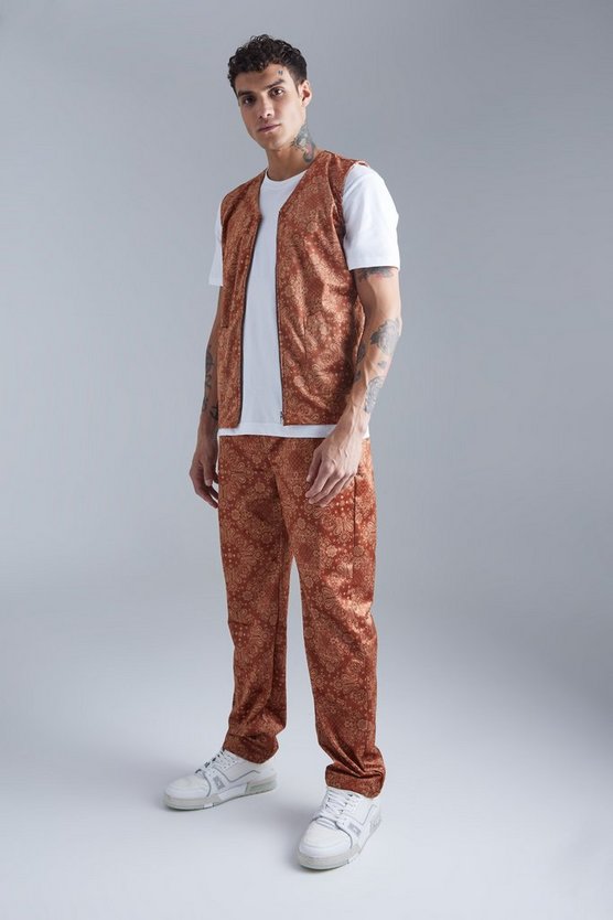 Utility-Tanktop und Hose mit geradem Bein und Bandana-Print