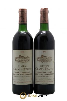 Château Grand Pontet Grand Cru Classé  1988 - Lot de 2 Bouteilles