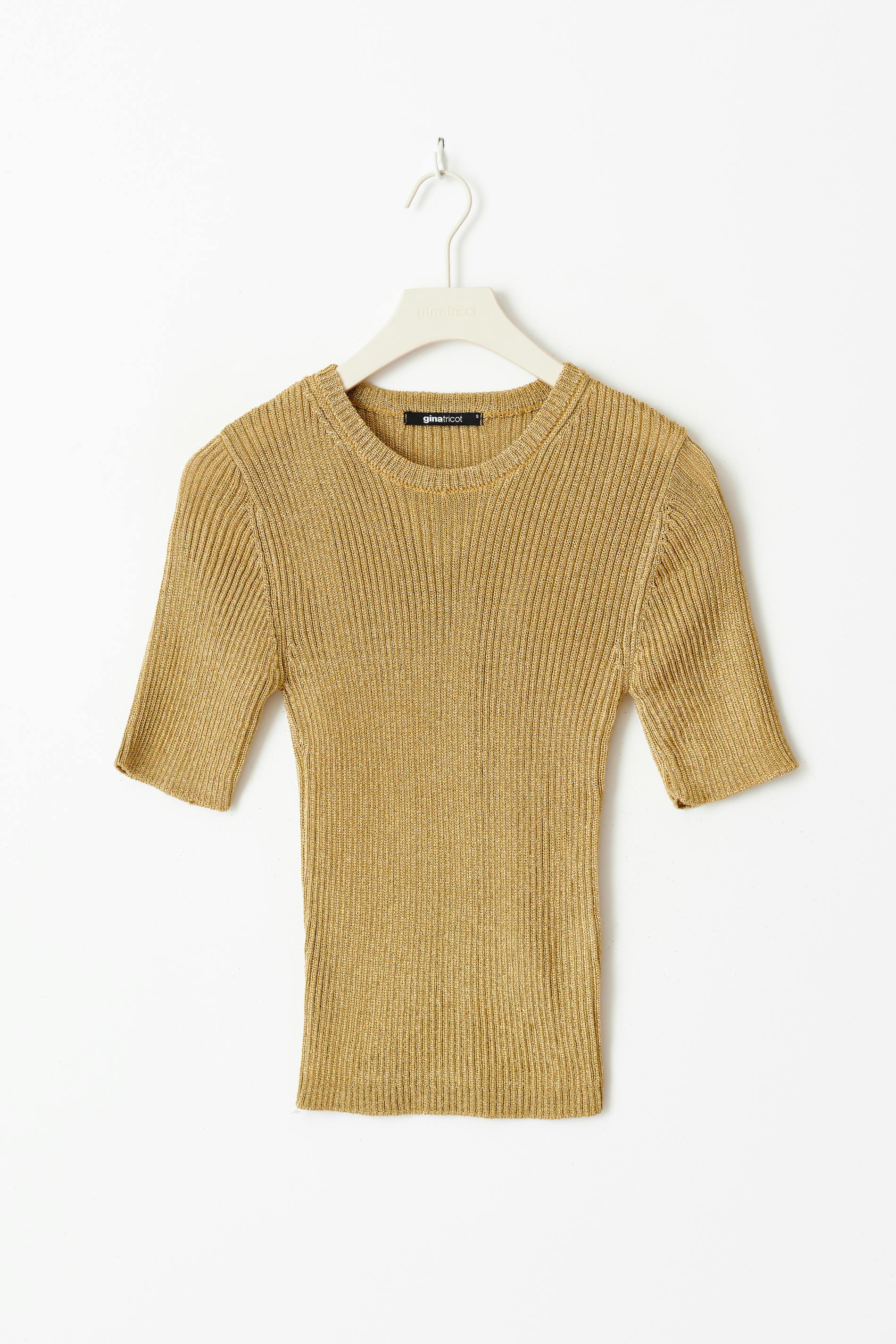 Metallic knitted tee