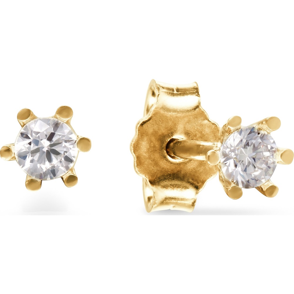 FAVS Boucles d'oreilles à fermoir à poussette 375 Or jaune Boucles d'oreilles