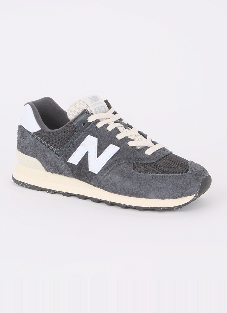 Buty sportowe New Balance 574 ze skóry zamszowej z detalami z siateczki