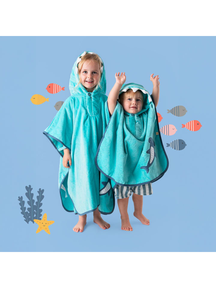 Schlummersack Frottee Badeponcho in Hellblau günstig kaufen 1-3 Jahre