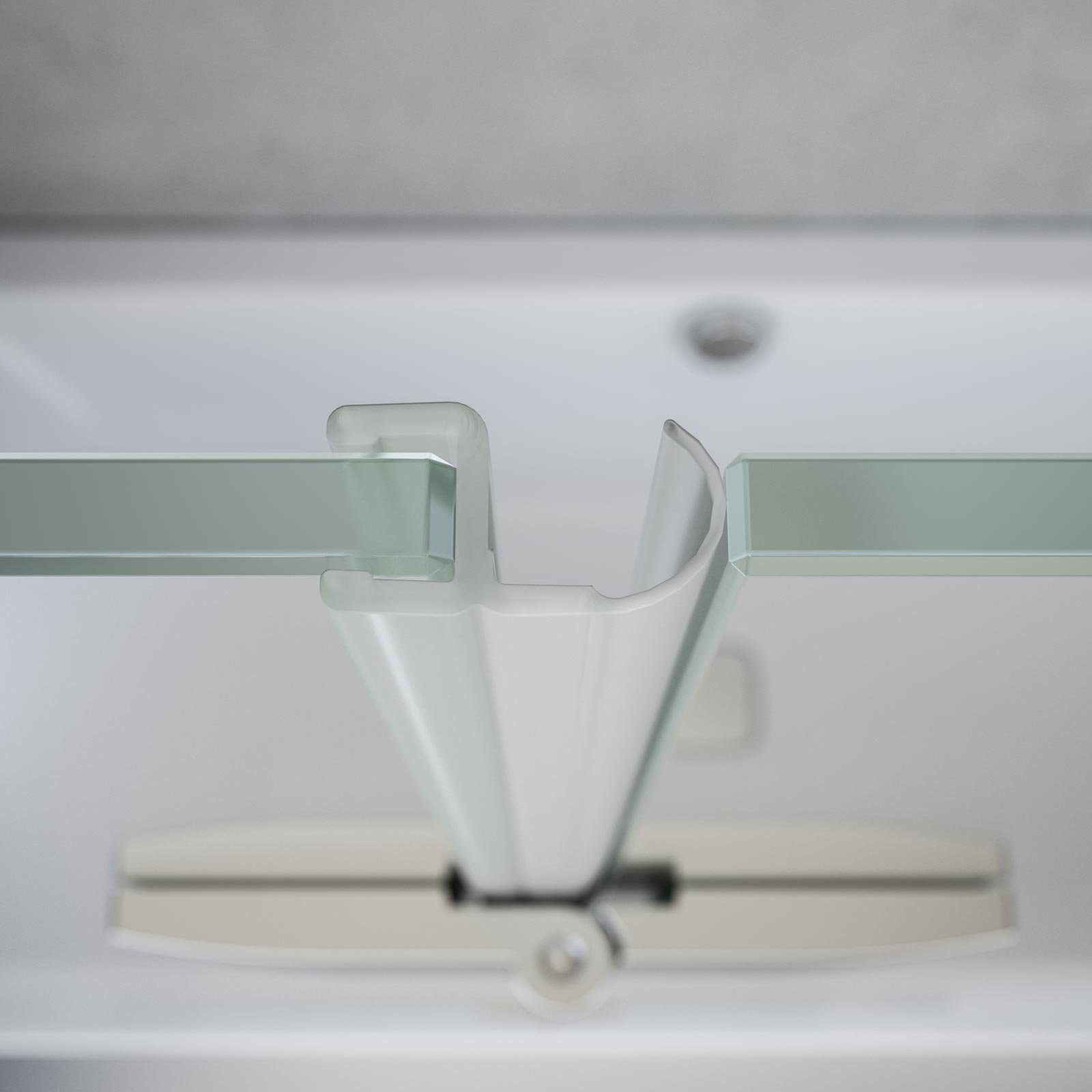 Schulte Badewannenaufsatz Angle, 5 mm Sicherheitsglas, BxH: 112 x 142 cm, 2-tlg. + Festelement