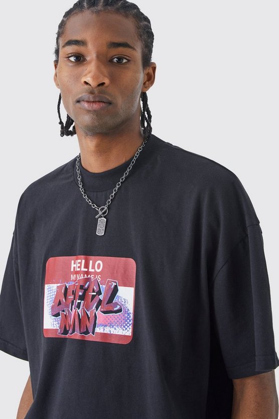 Kastiges Official Man T-Shirt mit Y2K Print
