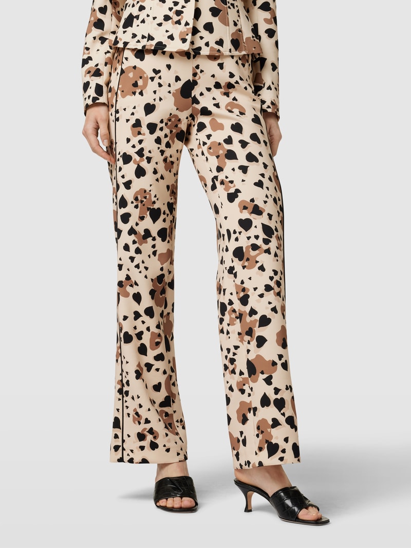 Hose mit Allover-Muster in beige