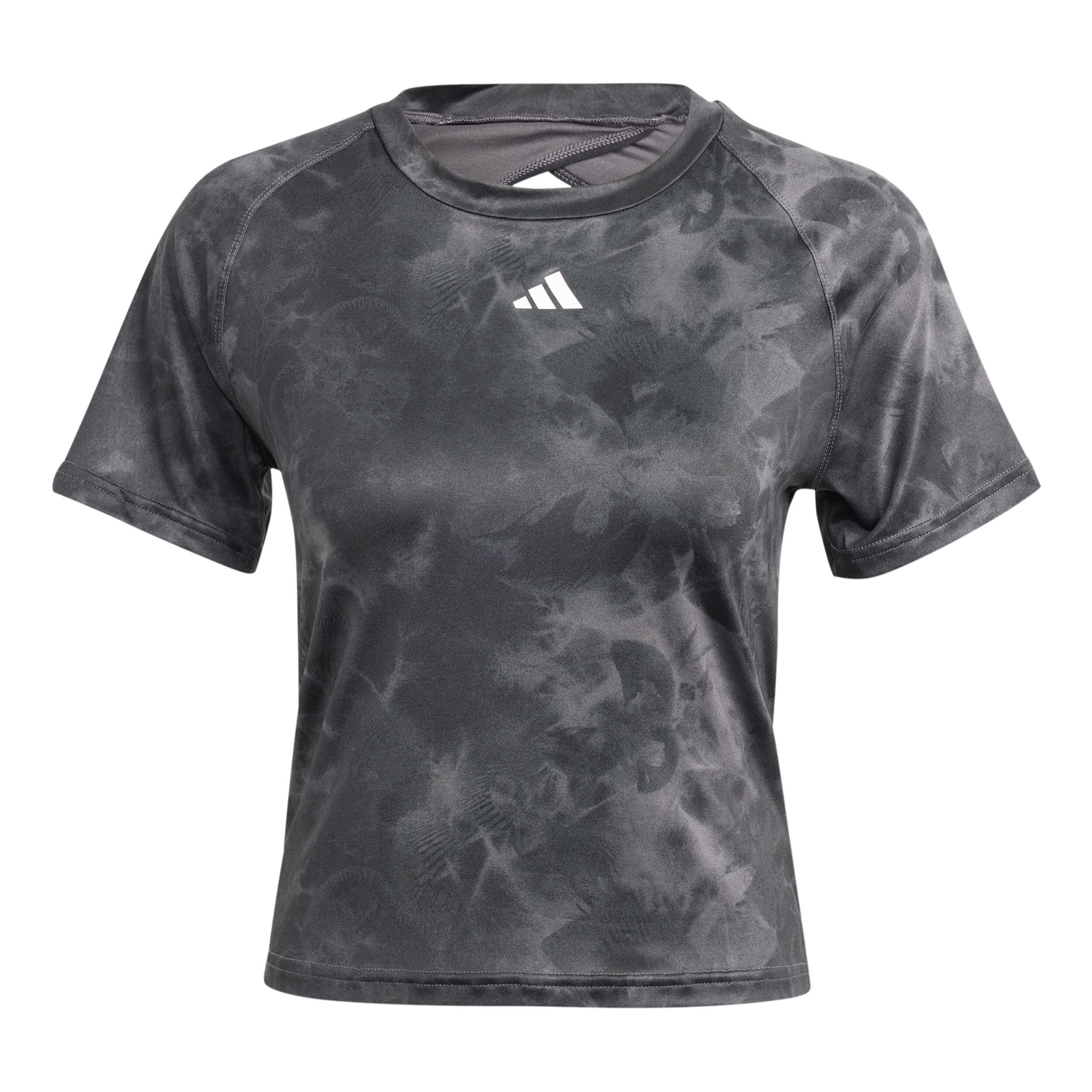 AOP Flower T-Shirt Damen - Grau, Mehrfarbig