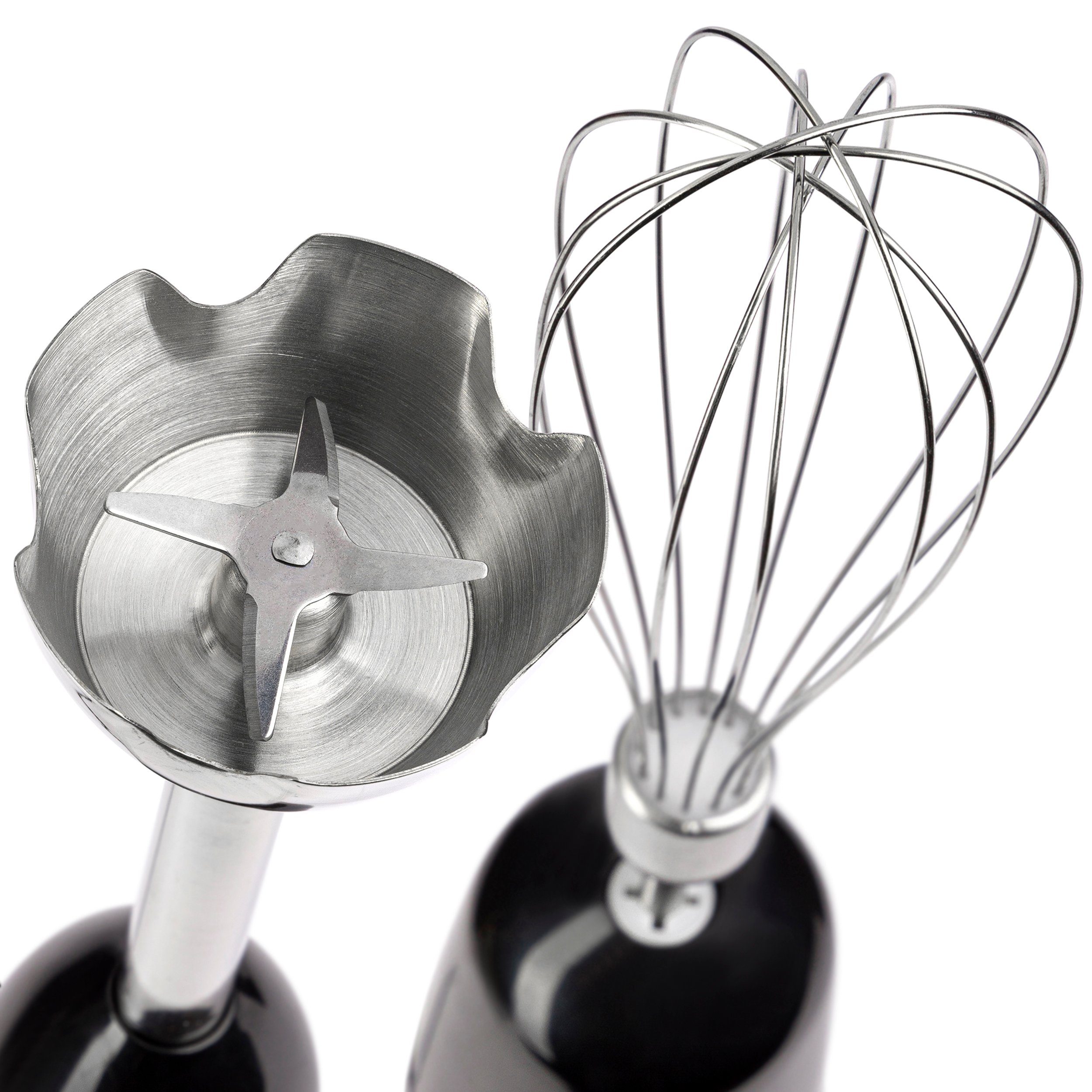 KeMar Kitchenware Stabmixer KSM-1000 Stabmixer-Set, 1000 W, 17.000 U/min Aufbewahrungsständer Messbecher Titan Klinge