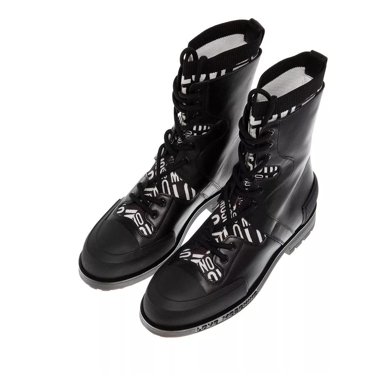 MOSCHINO Stiefeletten schwarz Schnürstiefel