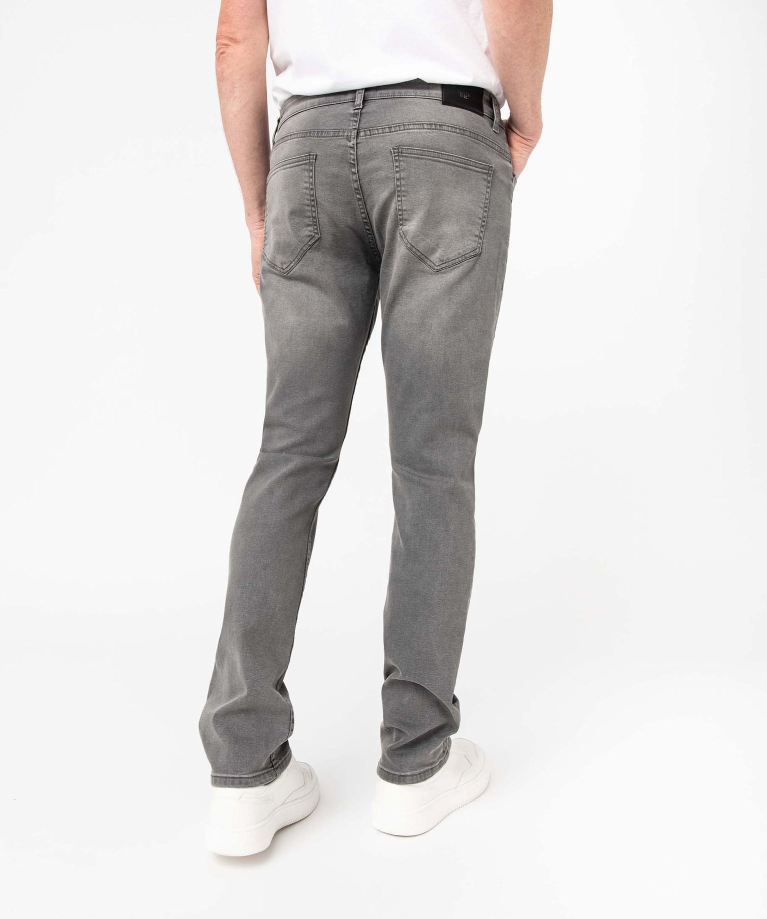 Jean homme straight en coton stretch grey | GEMO