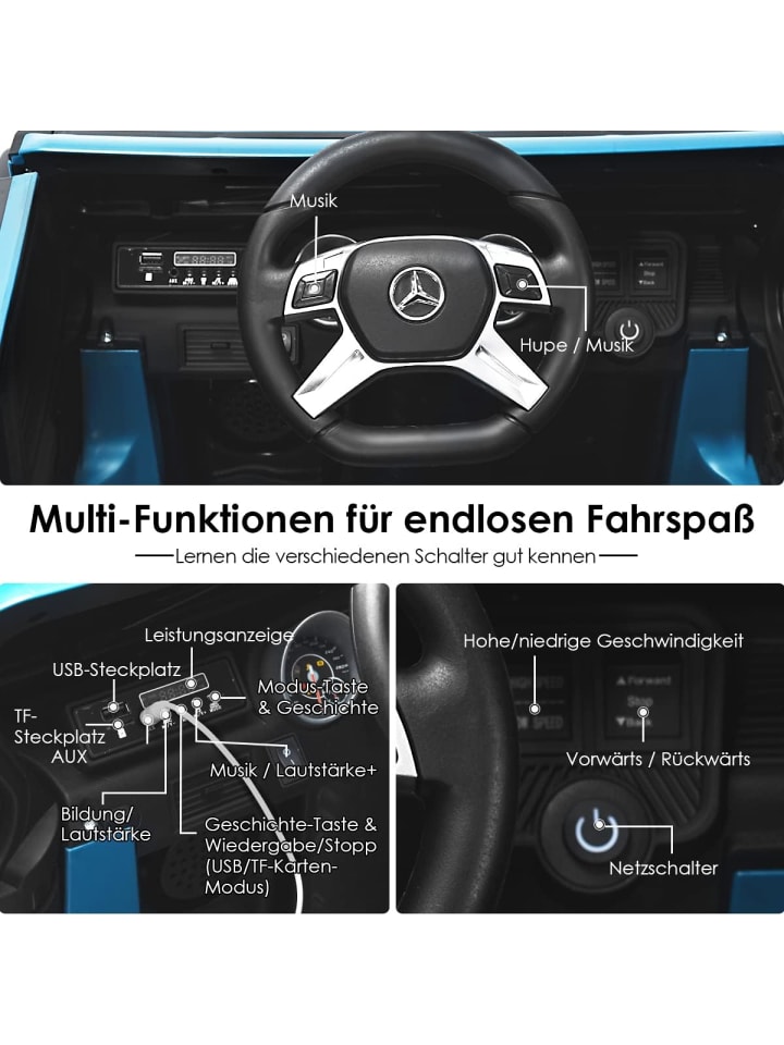 COSTWAY 12V Elektroauto ab 3 Jahren in Blau günstig kaufen onesize