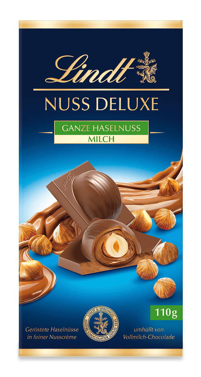 Nuss Deluxe Vollmilch Haselnuss, 110g