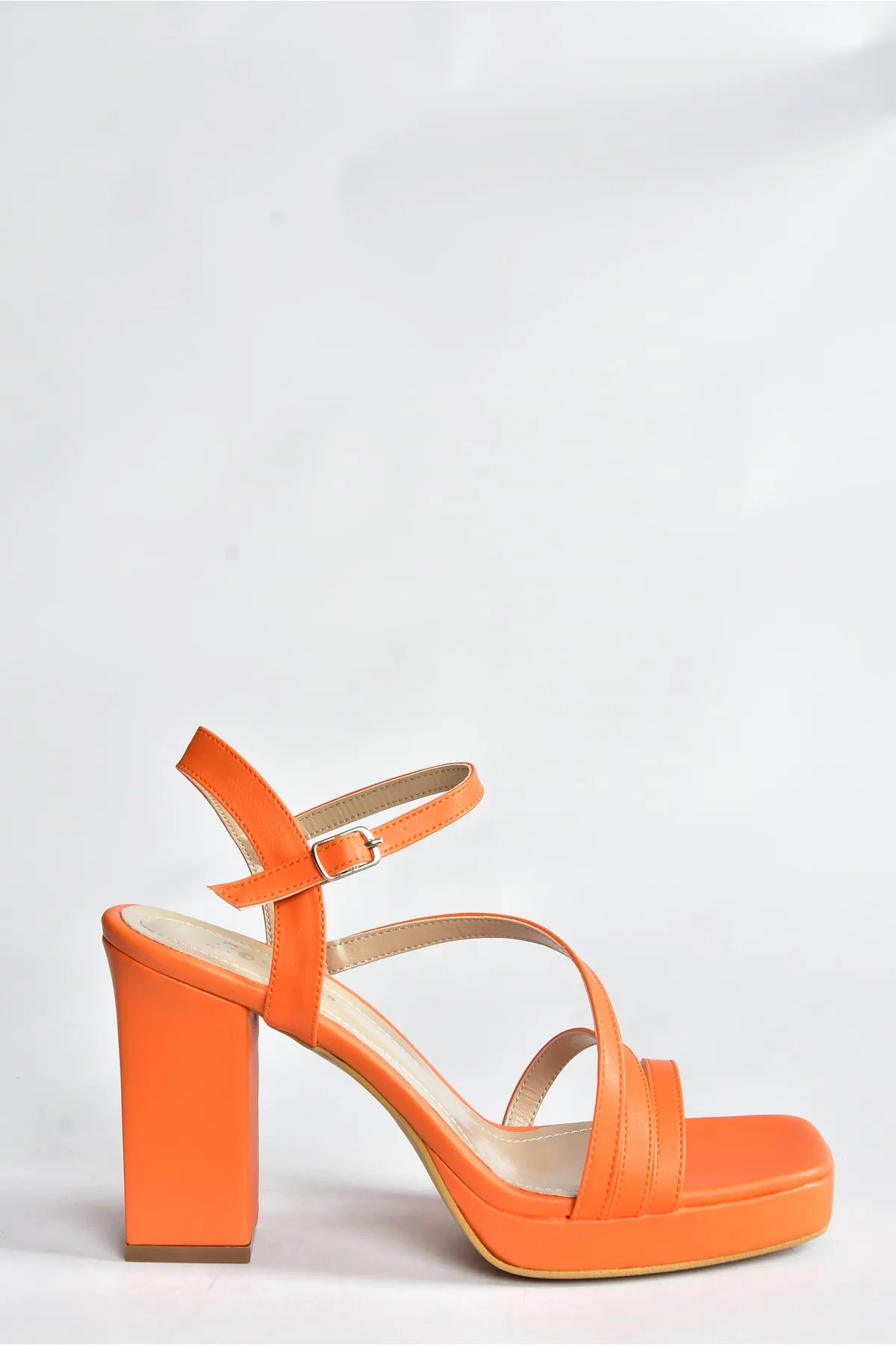 Fox Shoes  Orange dicke Damenschuhe mit Plateauabsatz M282061509