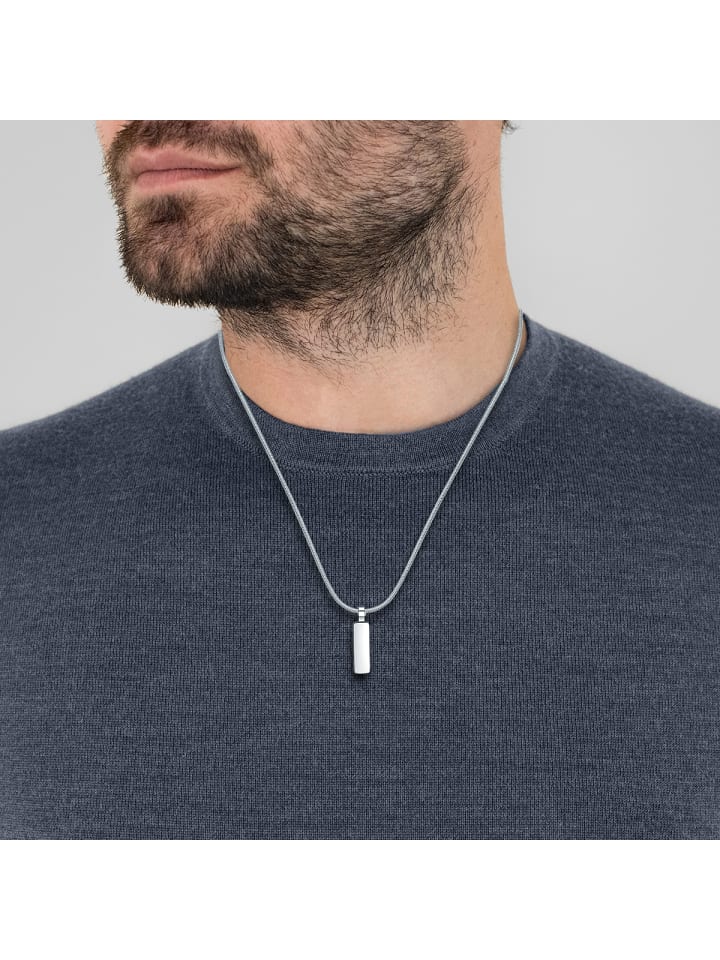 True Rebels Kette mit Anhänger Edelstahl in silber günstig kaufen 55 cm
