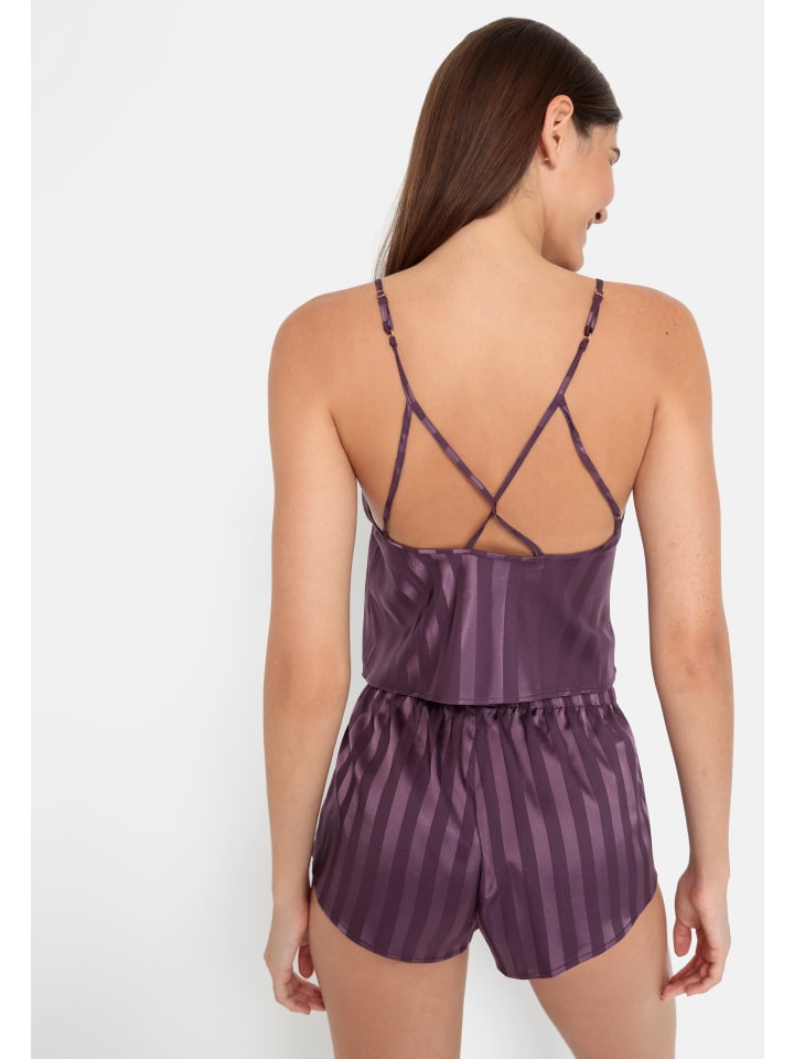 LSCN BY LASCANA Shorty in pflaume gestreift günstig kaufen