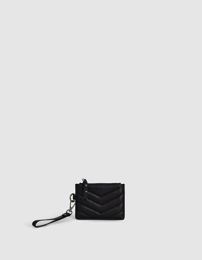 Porte-cartes en cuir 1440 BANKER matelassage chevrons femme