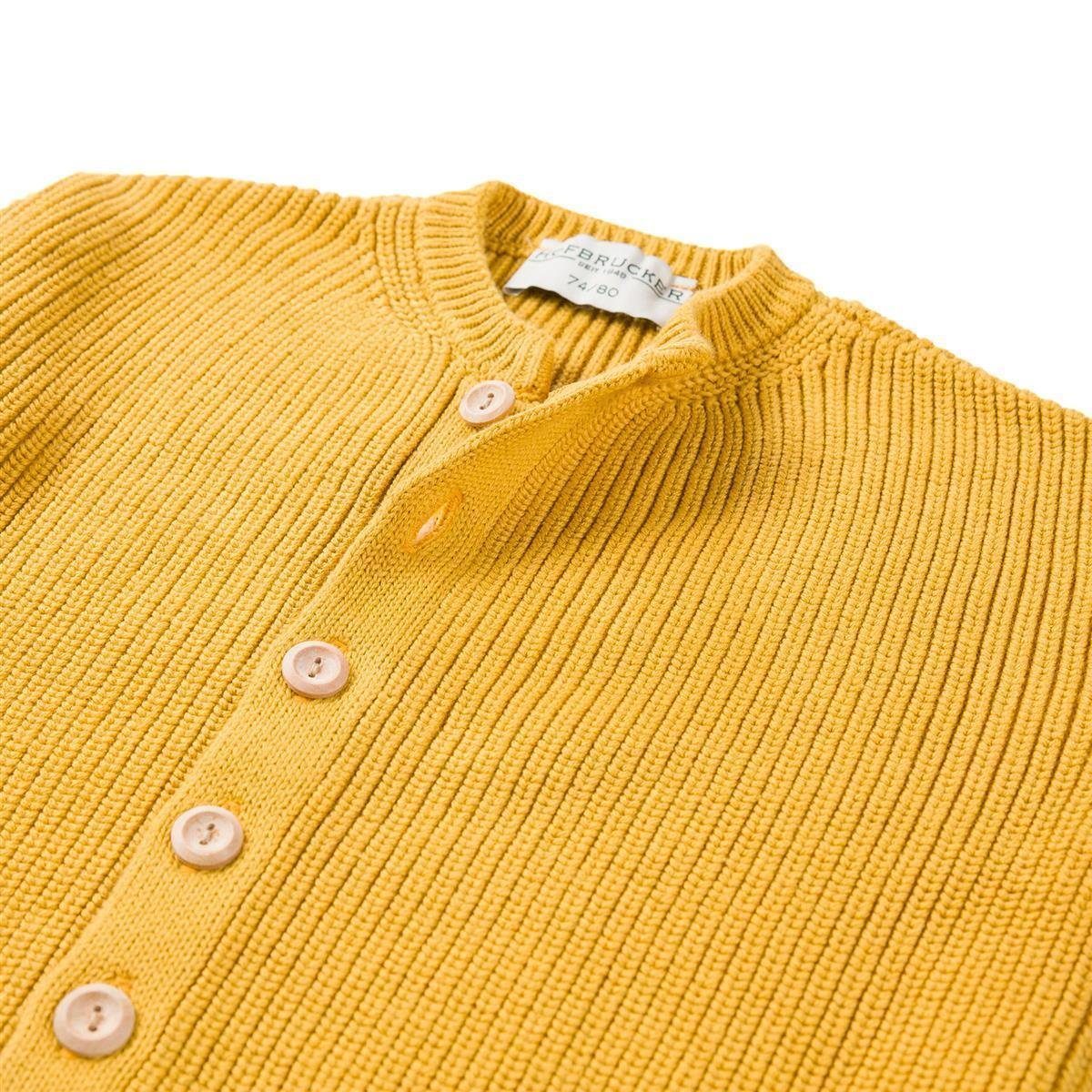 Hofbrucker seit 1948 Strickjacke Oversize Baby Strickjacke Senfgelb (1-tlg)