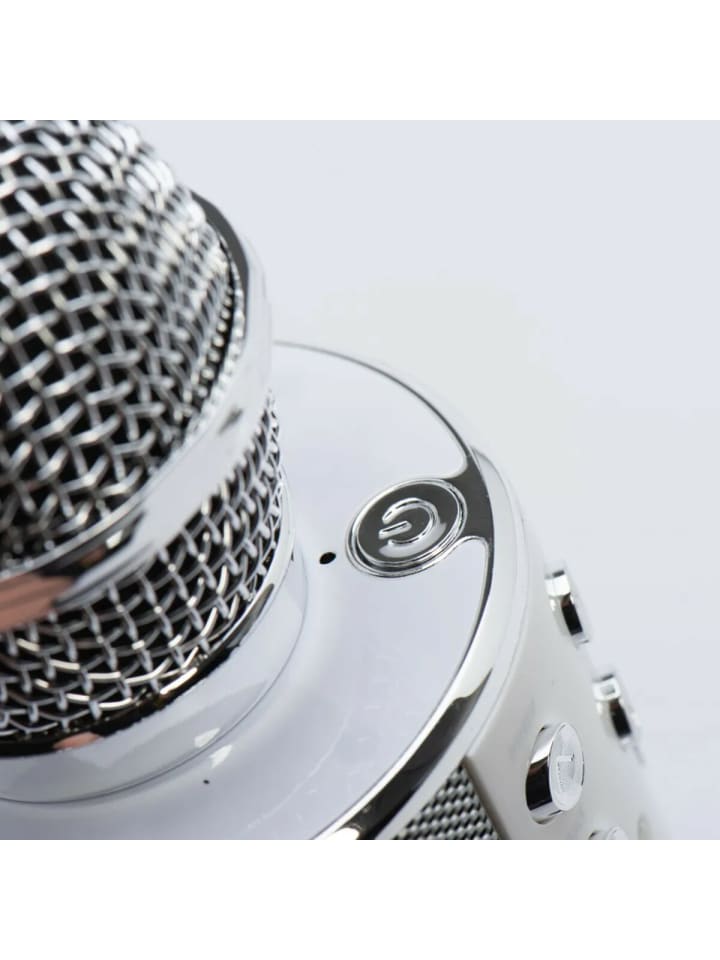 COFI 1453 Multimedia Karaoke-Mikrofon Kabelloser Bluetooth Lautsprecher 1200mAh in Silber günstig kaufen onesize