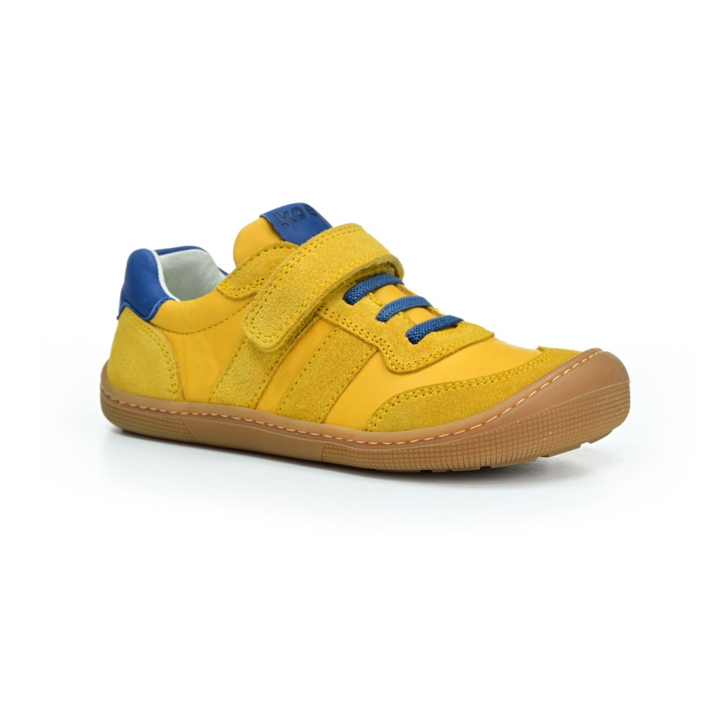 Koel4kids Dylan Suede Yellow Barfußsneakers aus Leder 07M045.101-700