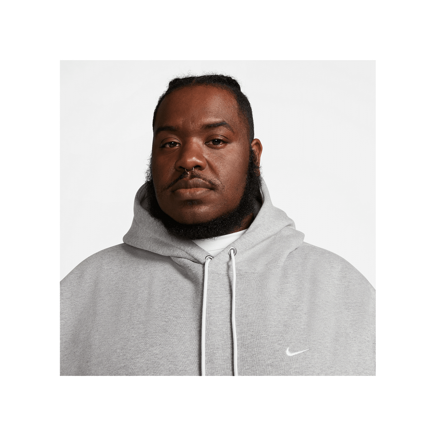 Nike Fleece Solo Swoosh Hoody Grau F063