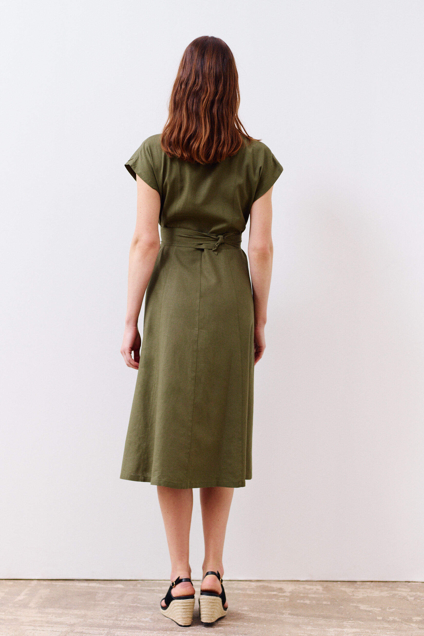 robe melinda vert kaki femme