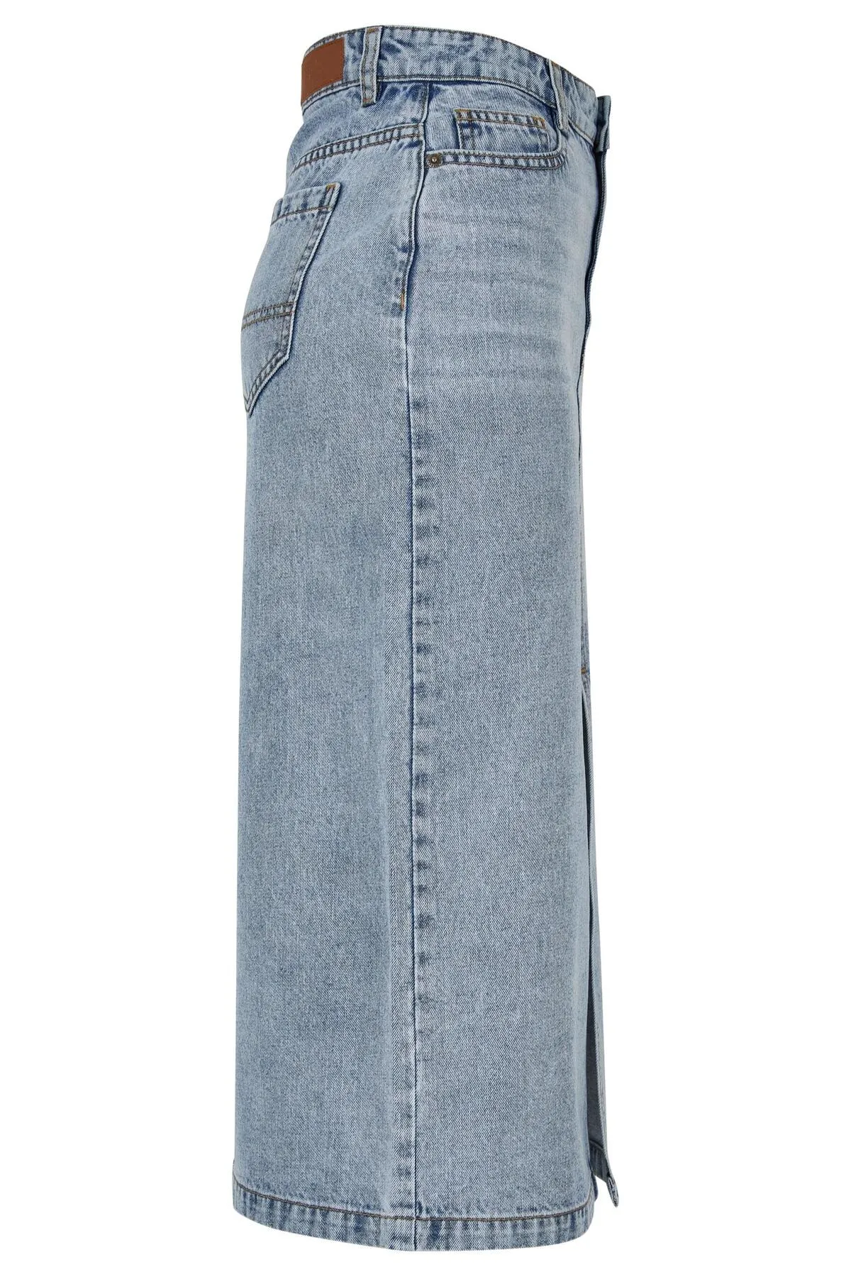 Urban Classics  Damen Ladies Midi Denim Skirt