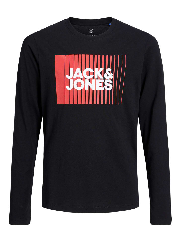 JACK & JONES Junior Langarmshirt in black günstig kaufen