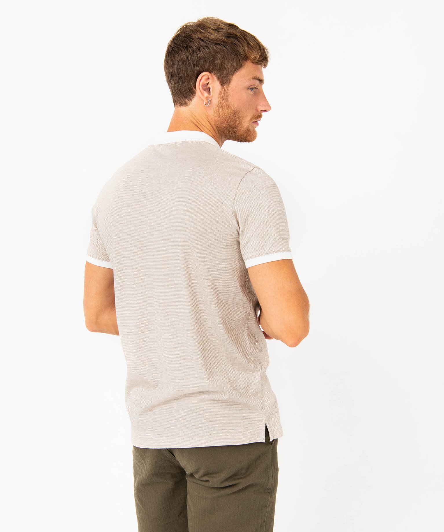 Polo manches courtes en maille piquée homme blanc | GEMO