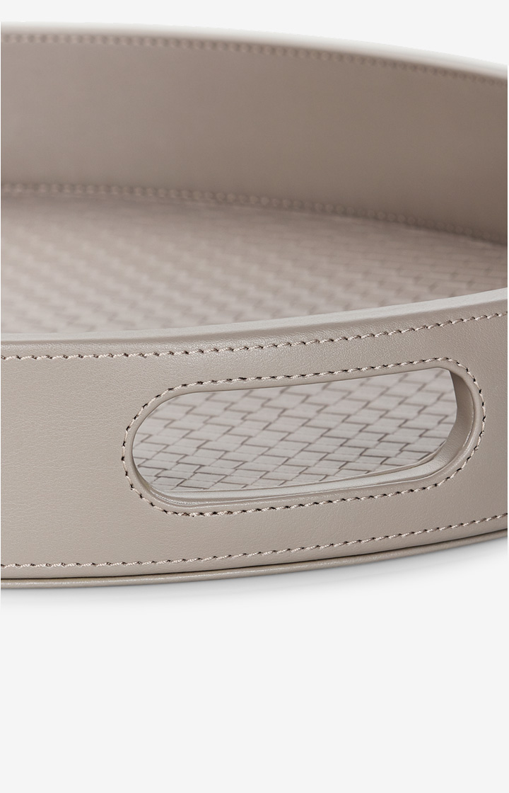 JOOP! Homeline - Rundes Tablett in Grau, klein