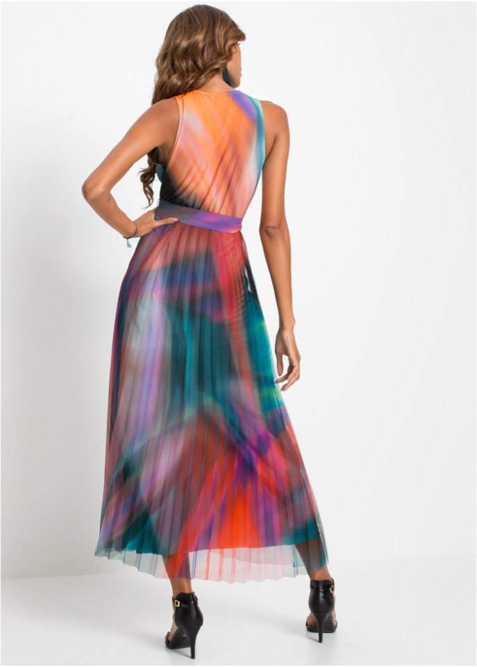 Farbiges Wickelkleid