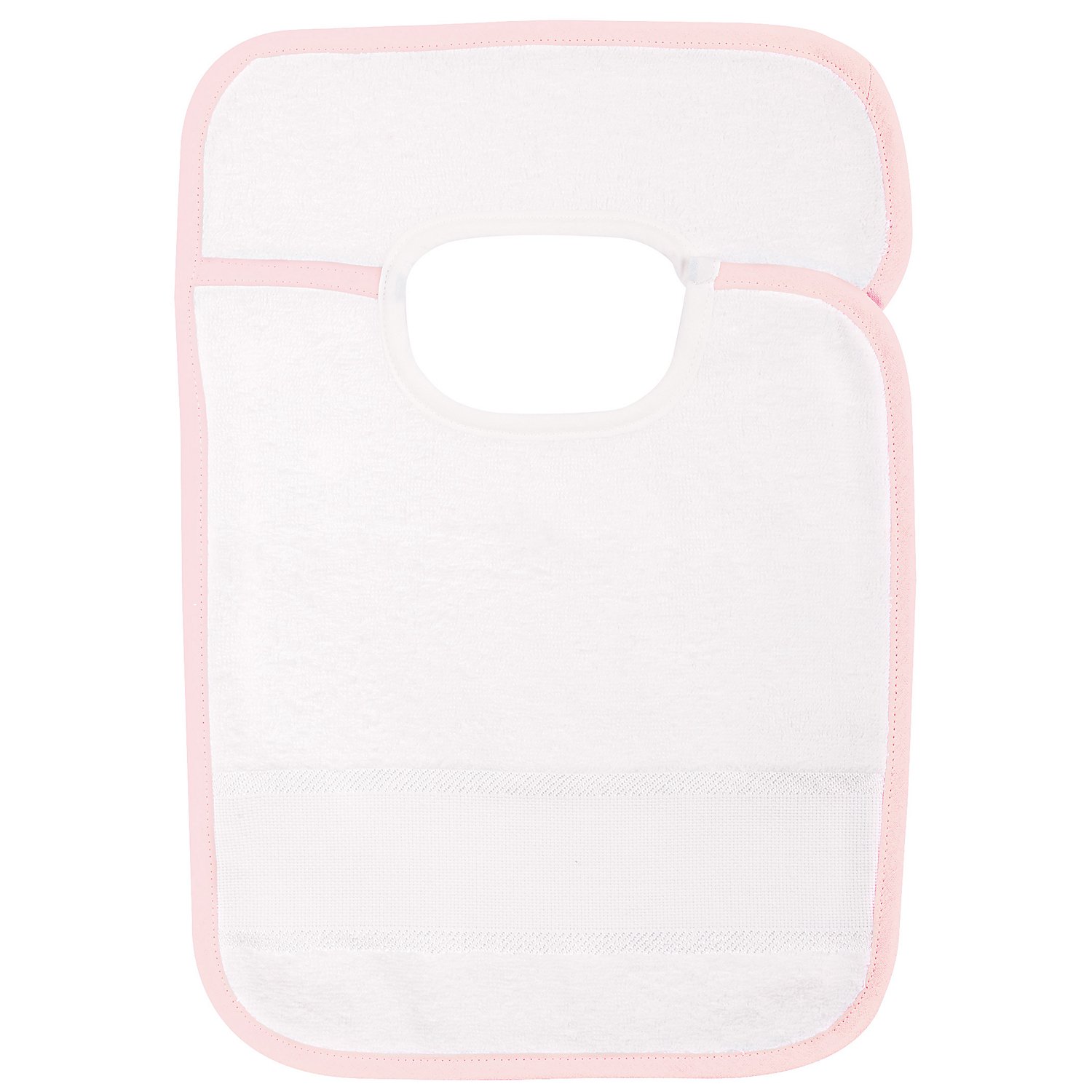buttinette Sticklätzchen mit Klettverschluss, rosa