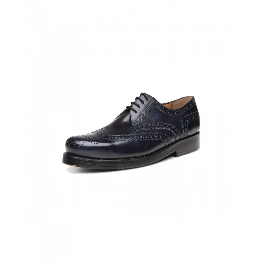 Heinrich Dinkelacker - Businessschuhe Derby RIO FULL-BROGUE TC Kalbsleder - blau