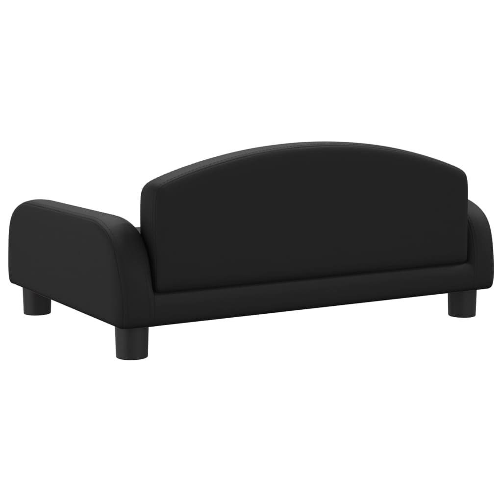 vidaXL Kindersofa Kindersofa Schwarz 70x45x30 cm Kunstleder Kindercouch Kindermöbel Kind