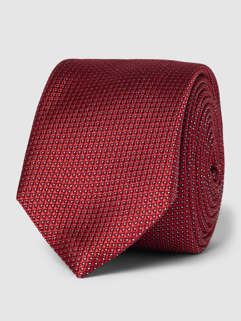 Seidenkrawatte mit Allover-Muster Modell 'Tie' (6 cm) in rot