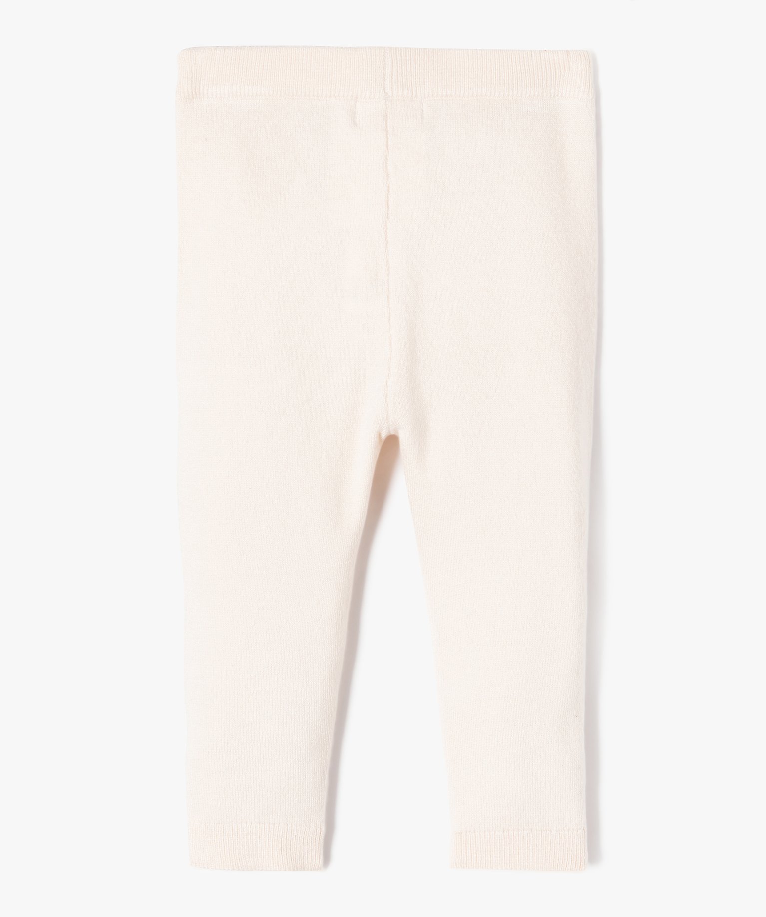 Pantalon en maille douce bébé fille ecru | GEMO