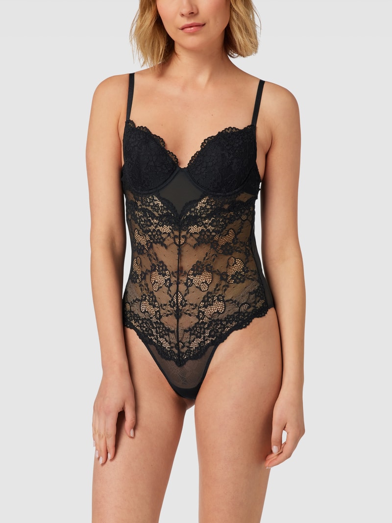 Body aus Spitze Modell 'BELLE' in schwarz