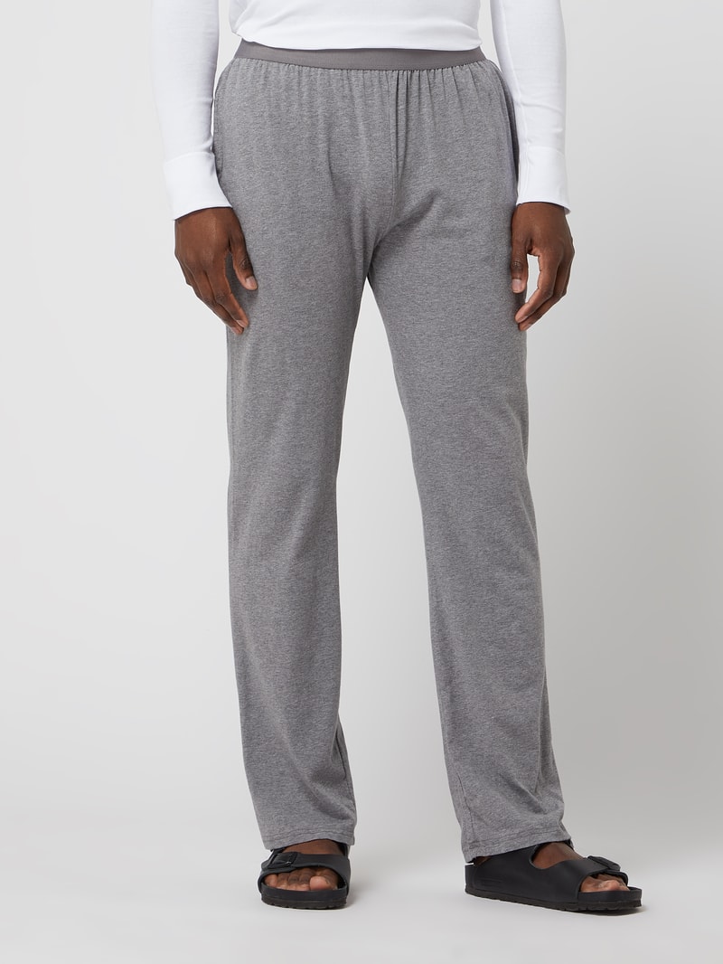 Pyjama-Hose mit Stretch-Anteil in graphit meliert