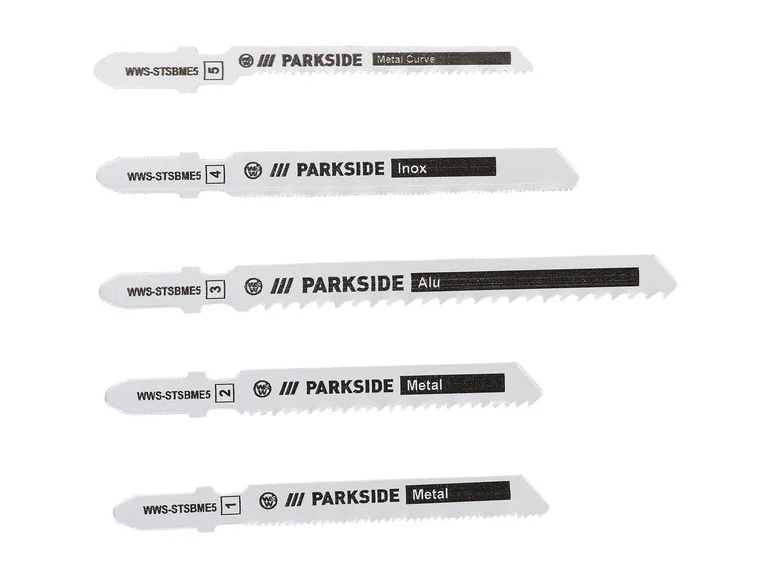 Lâminas de serra vertical PARKSIDE® Zestaw PSTZ 3 A1, 5 unidades
